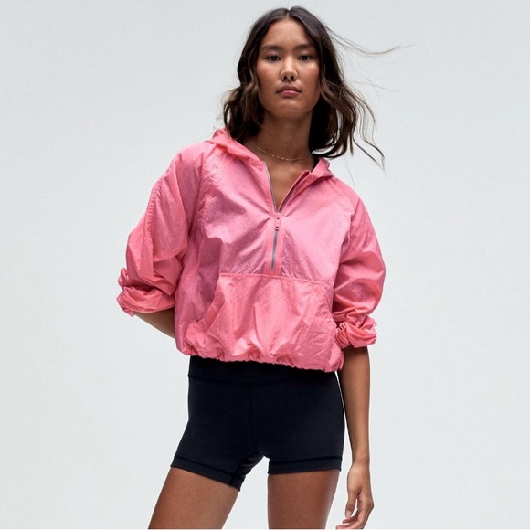 lululemon athletica Jackets & Blazers - Lululemon Scuba Cropped Anorak Jacket, Blue, Size 8. Sold out color, NWT